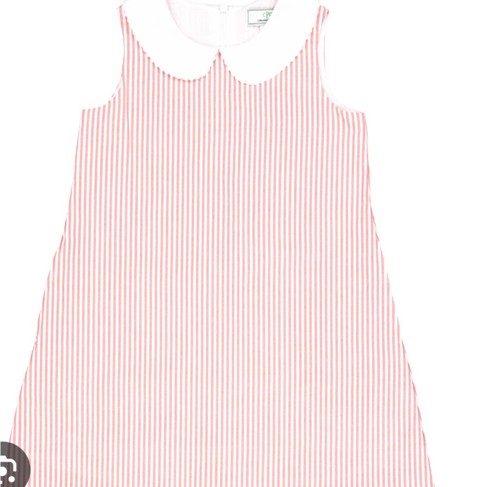 Classic Prep Pink and White Striped Kids Formal Dress